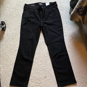 NYDJ Black Straight Leg Jeans